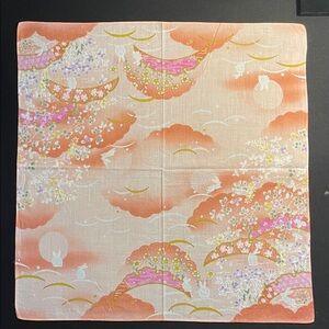Vintage Japanese Floral Patterned Cotton Neckerchief Scarf
